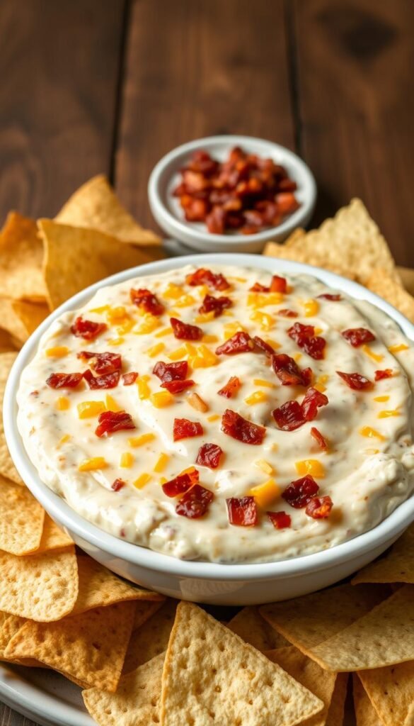 Loaded Bacon and Cheddar Sour Cream Dip