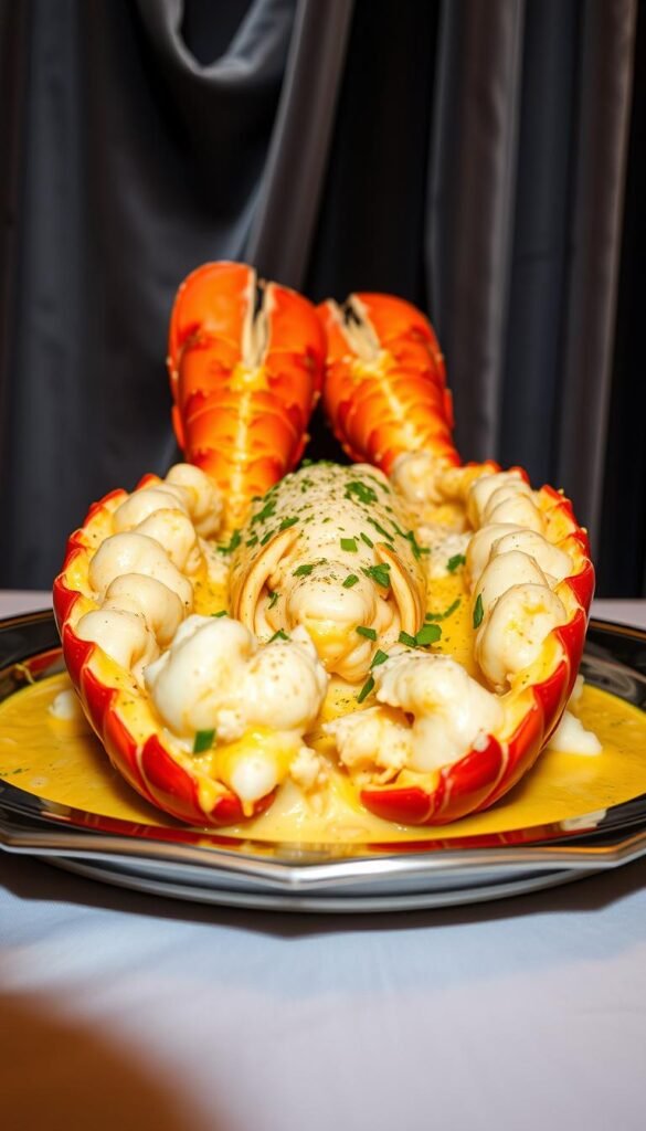 Lobster Thermidor dish