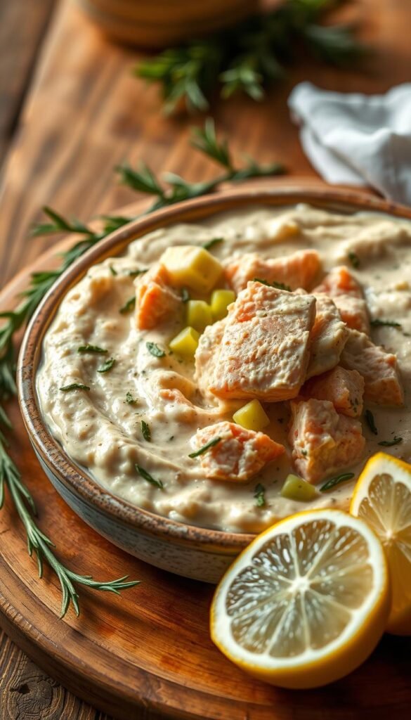 Mediterranean Salmon and Artichoke Dip