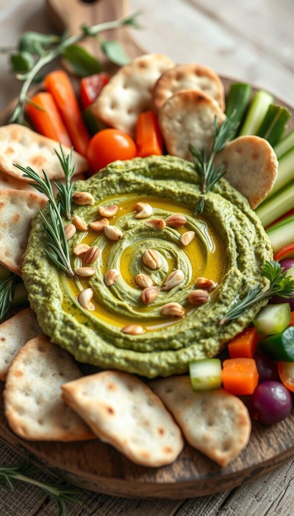 Mediterranean Spinach Hummus Dip