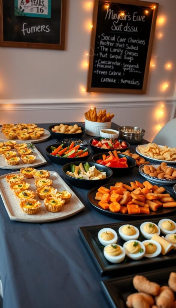 New Year's Eve snack menu planning