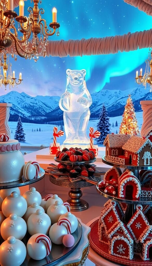 North Pole dessert display