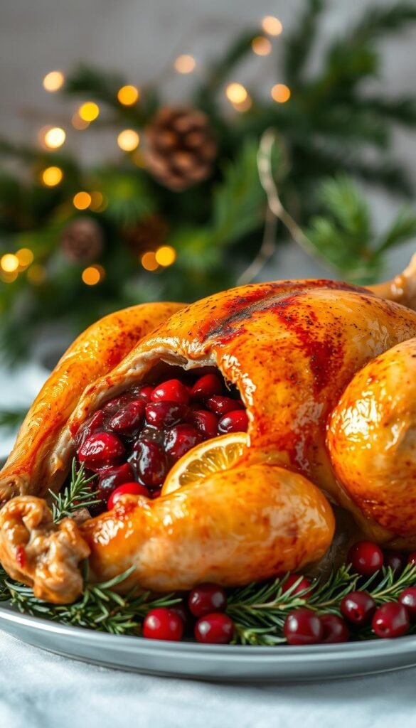 Orange-Cranberry Glazed Roast Chicken