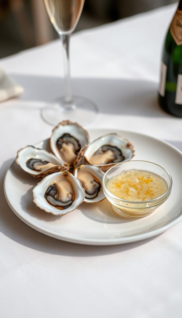 Oysters with Champagne Mignonette
