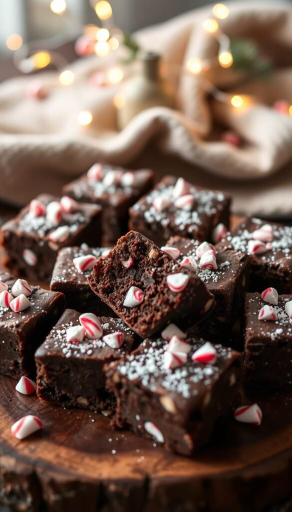 Peppermint Chocolate Brownie Bites