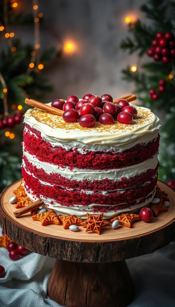 Red Velvet Christmas Cake