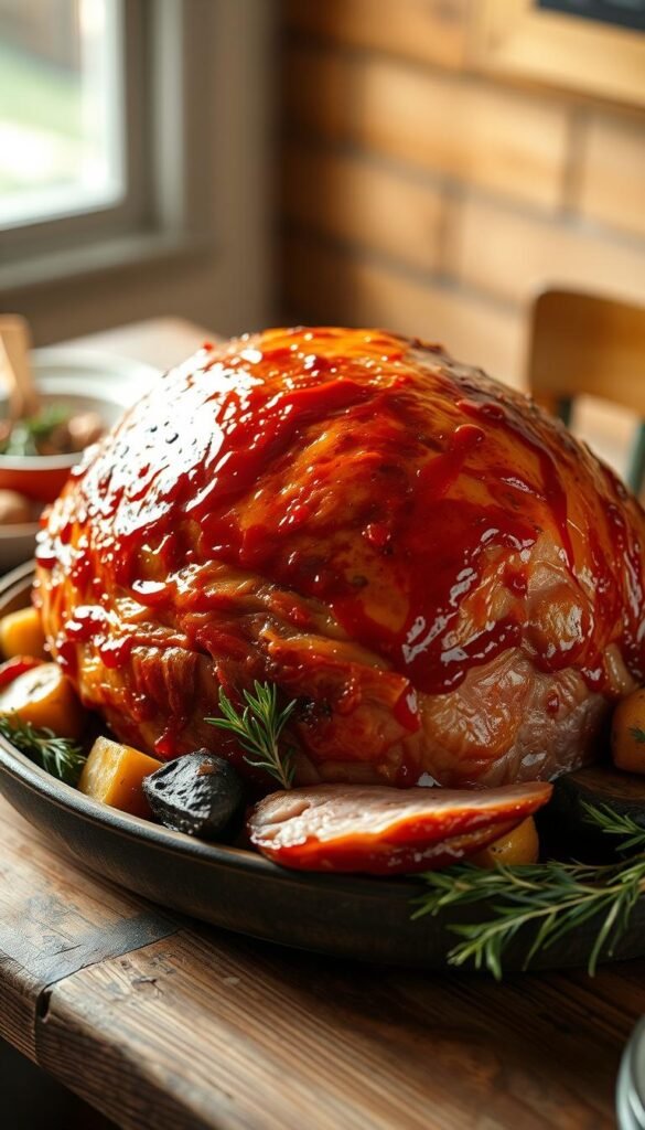 Slow Cooker Honey Glazed Ham