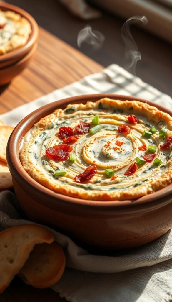 Smoky Bacon Spinach Artichoke Dip
