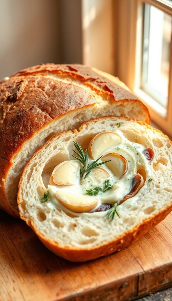 Sourdough Garlic Bread with Fresh Herb Butter