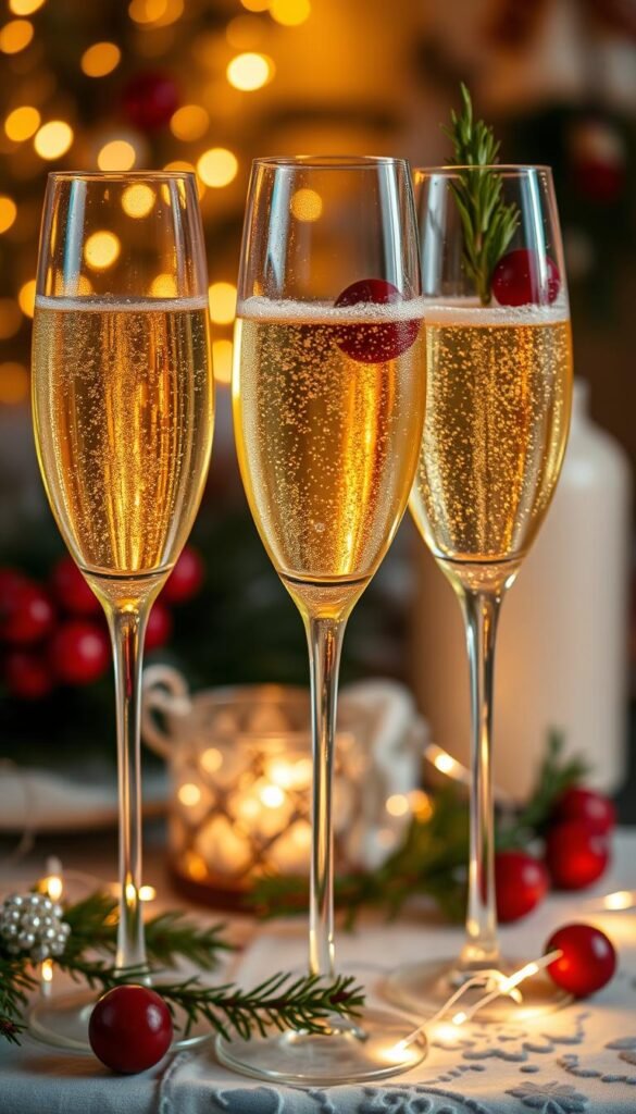 Sparkling Christmas Champagne Cocktails Sparkling Christmas Champagne Cocktails