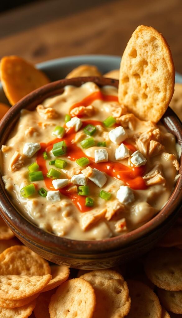 Spicy Blue Cheese Buffalo Chicken Dip