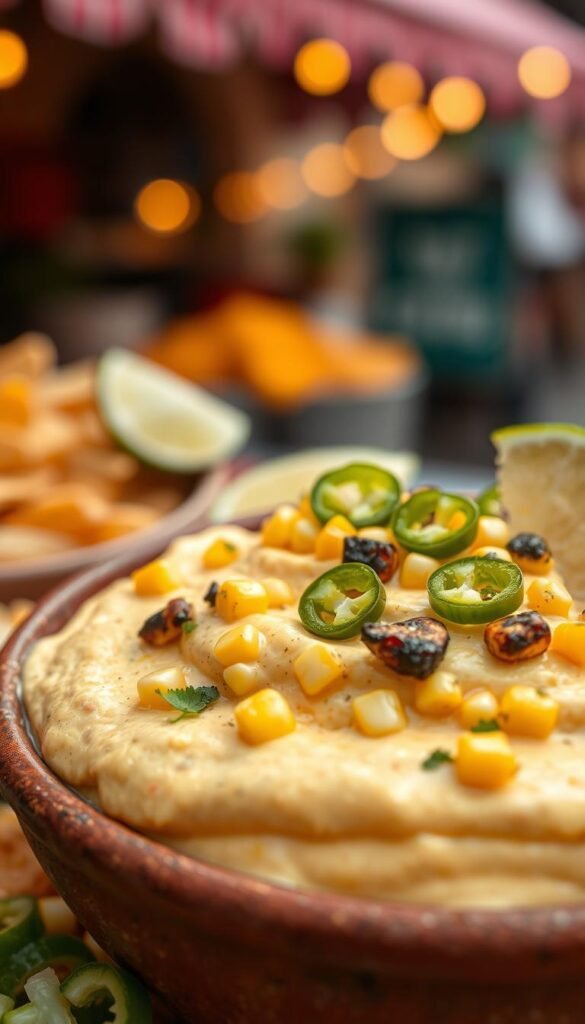 Spicy Jalapeño and Lime Street Corn Dip