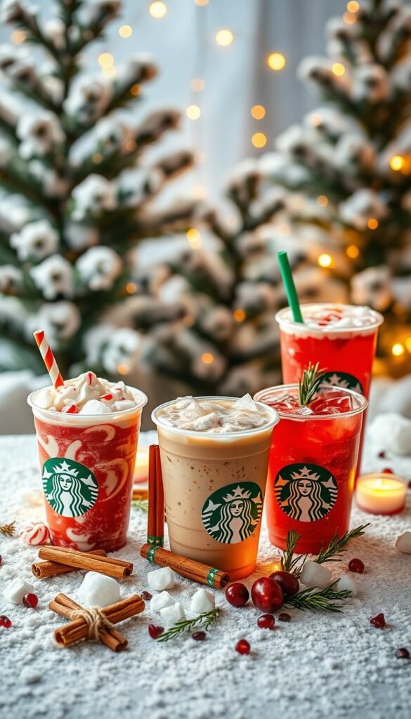 Starbucks cold holiday beverages