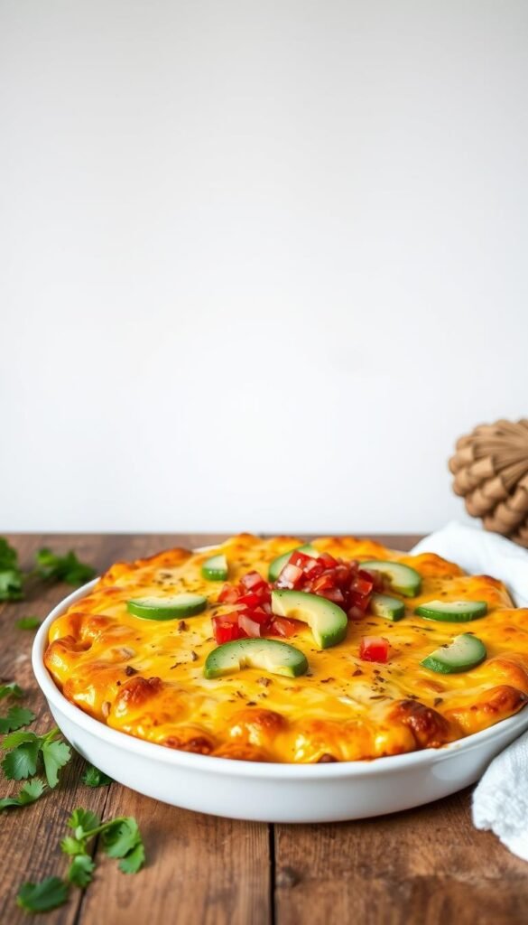 Tex-Mex Breakfast Casserole with Avocado and Salsa