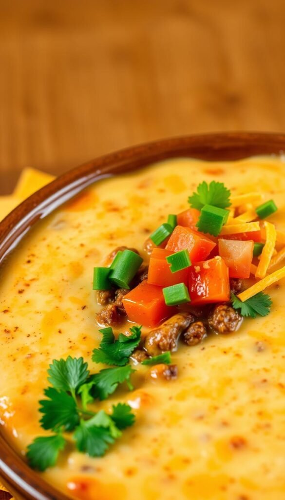 Velveeta ground beef dip