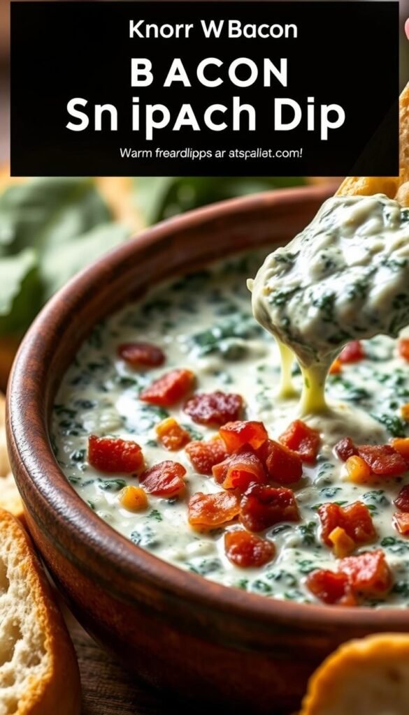 Warm Bacon Knorr Spinach Dip