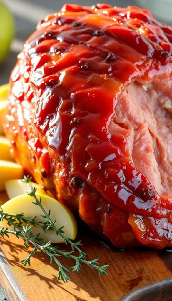 apple cider glazed ham