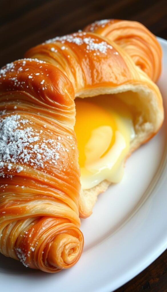breakfast croissant with egg