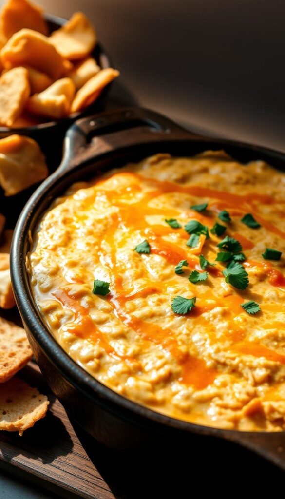 cauliflower buffalo chicken dip