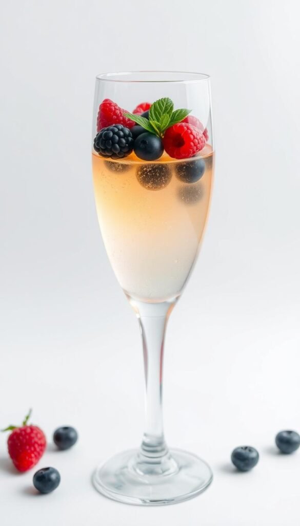champagne jelly with fresh berries