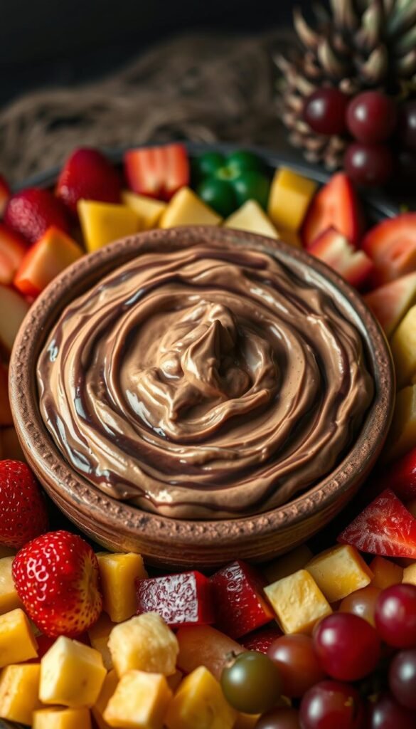 chocolate marshmallow fluff fruit dip