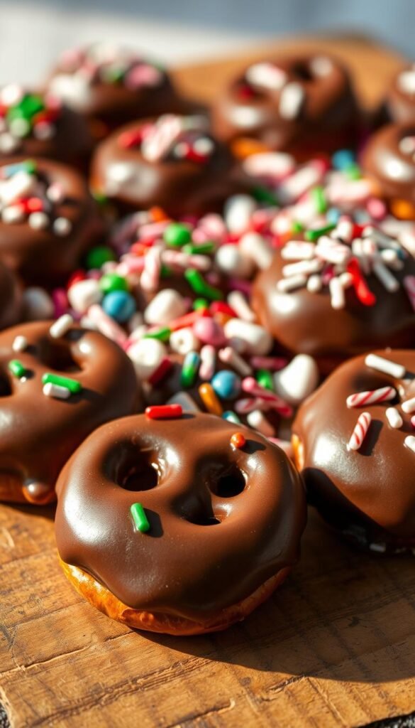 chocolate pretzel buttons