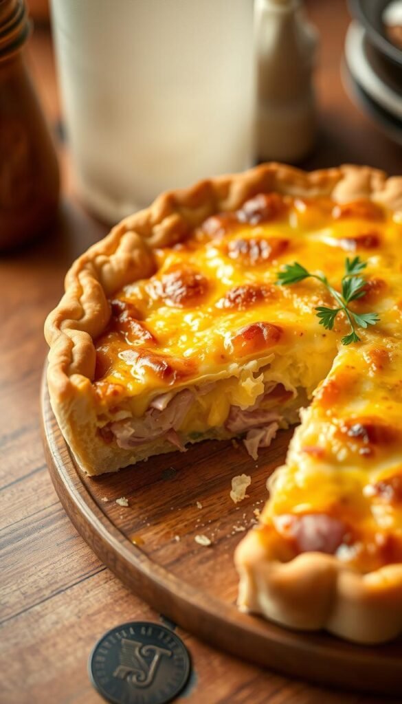 classic ham and cheese quiche