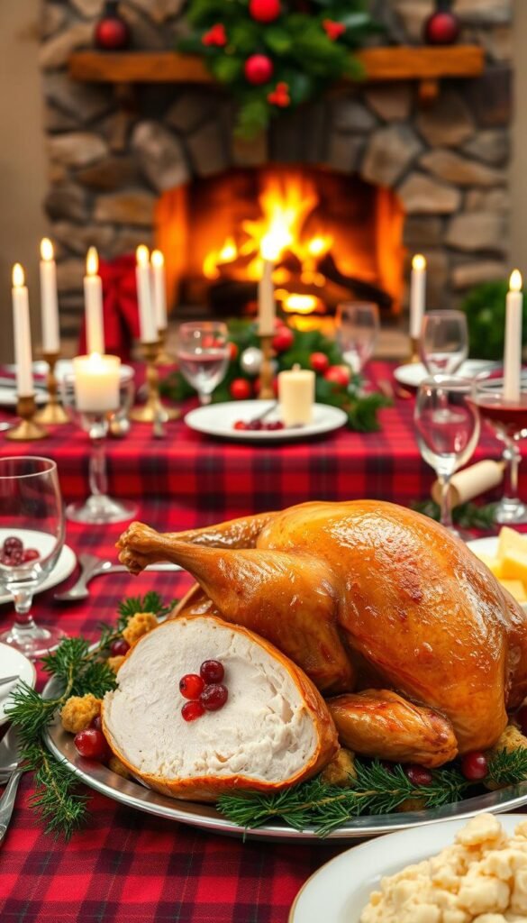 classic roast turkey Christmas dinner classic roast turkey Christmas dinner