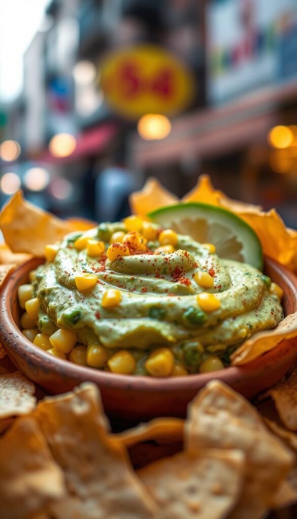 creamy avocado street corn dip