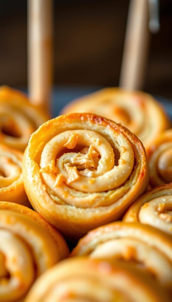 creamy buffalo chicken pinwheels