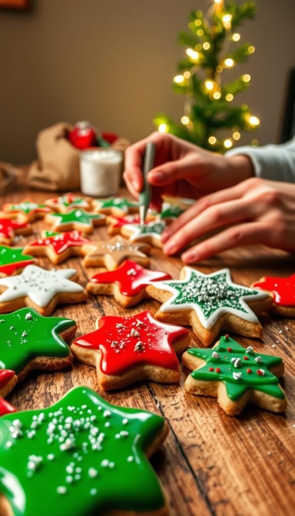decorated Christmas cookies