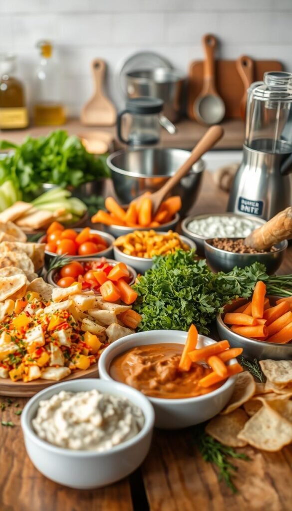 dip ingredients and kitchen tools dip ingredients and kitchen tools