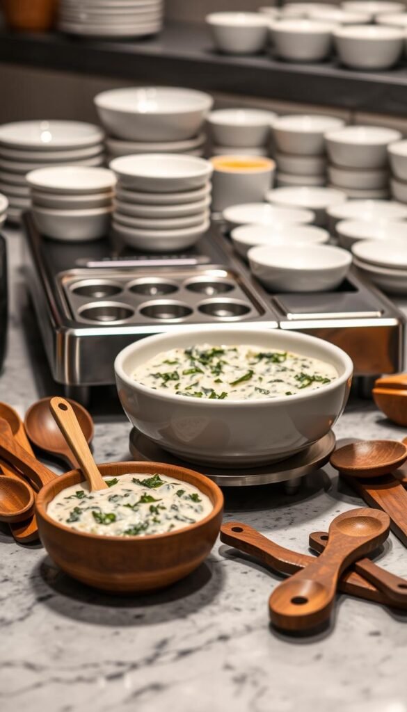 dip serving equipment