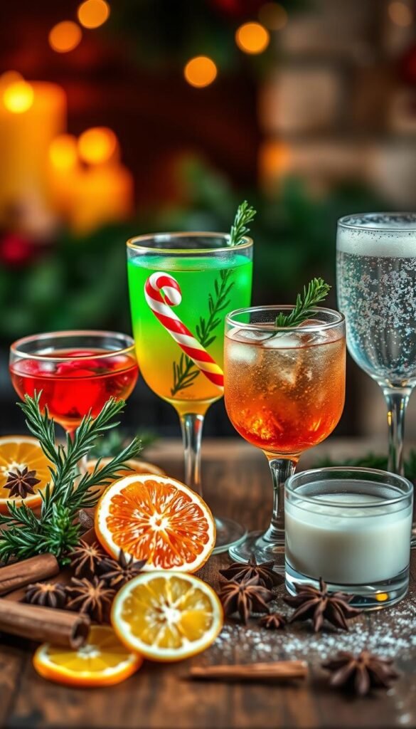 festive drink garnishes