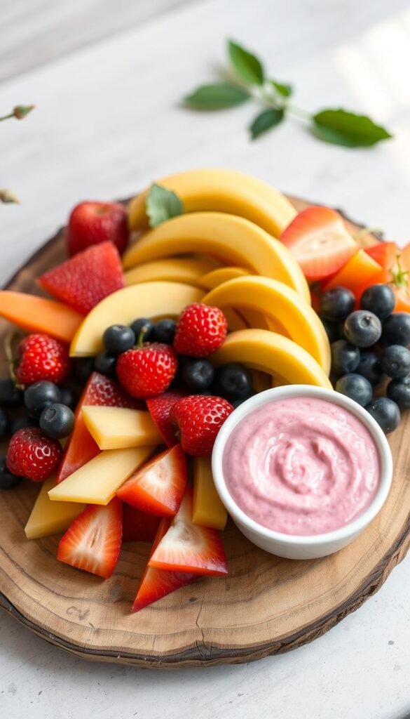fruit dip presentation