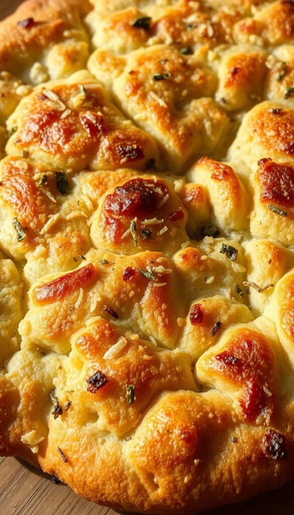 garlic and herb infused sourdough pizza crust