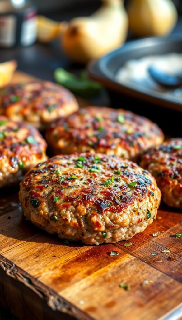 garlic burger patties