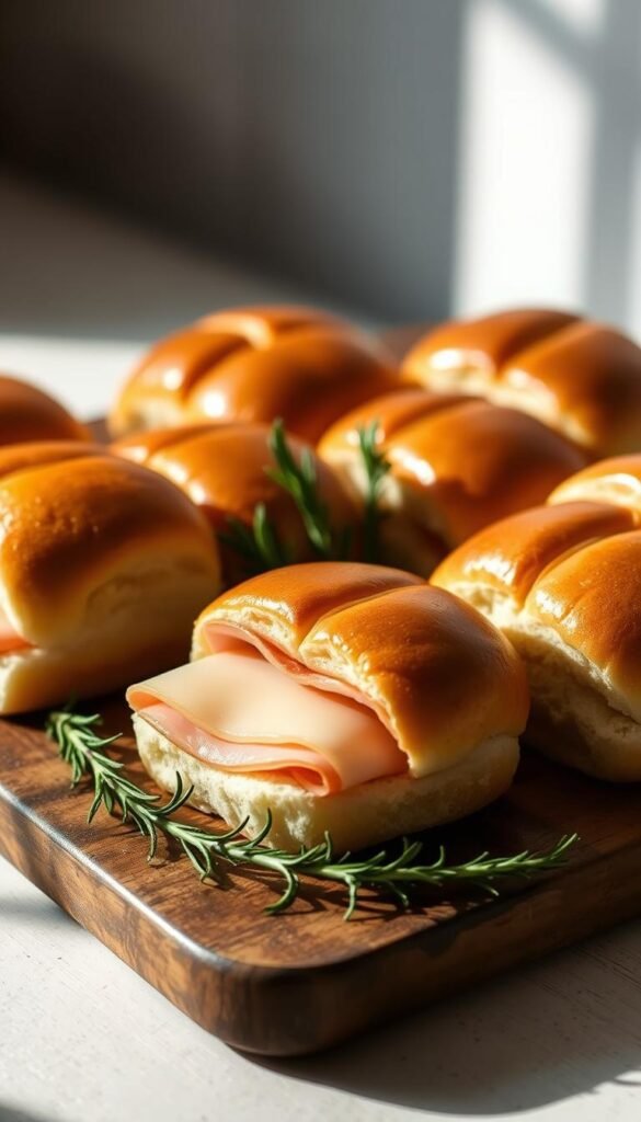 ham and cheese Hawaiian roll appetizers