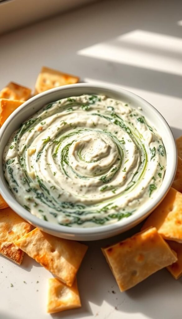 healthy spinach artichoke dip