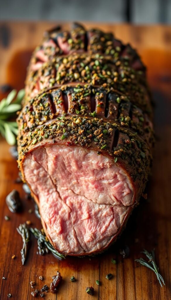 herb-crusted beef tenderloin