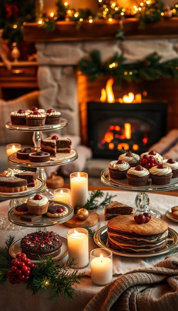 holiday dessert displays