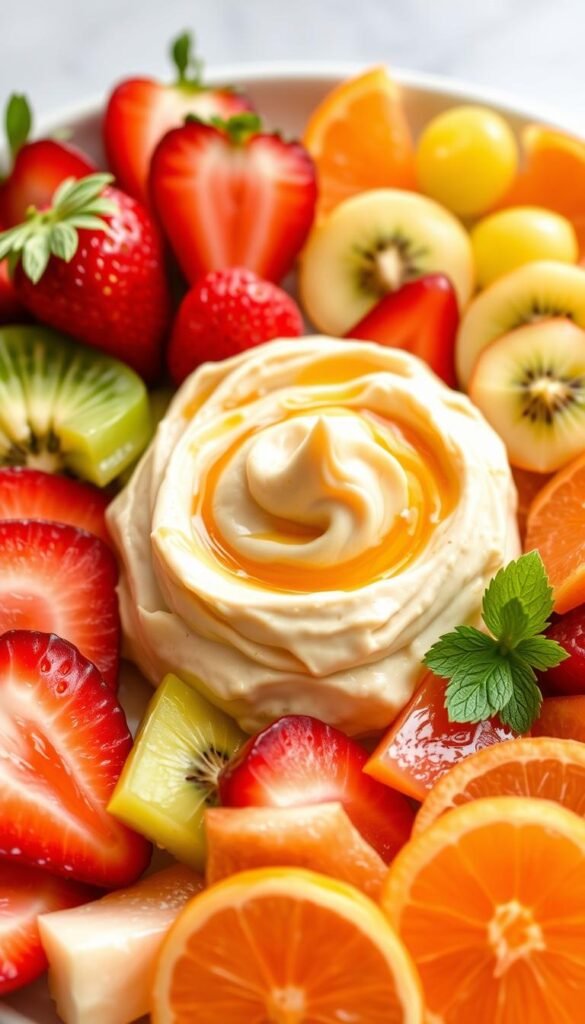 honey vanilla cream cheese fruit dip