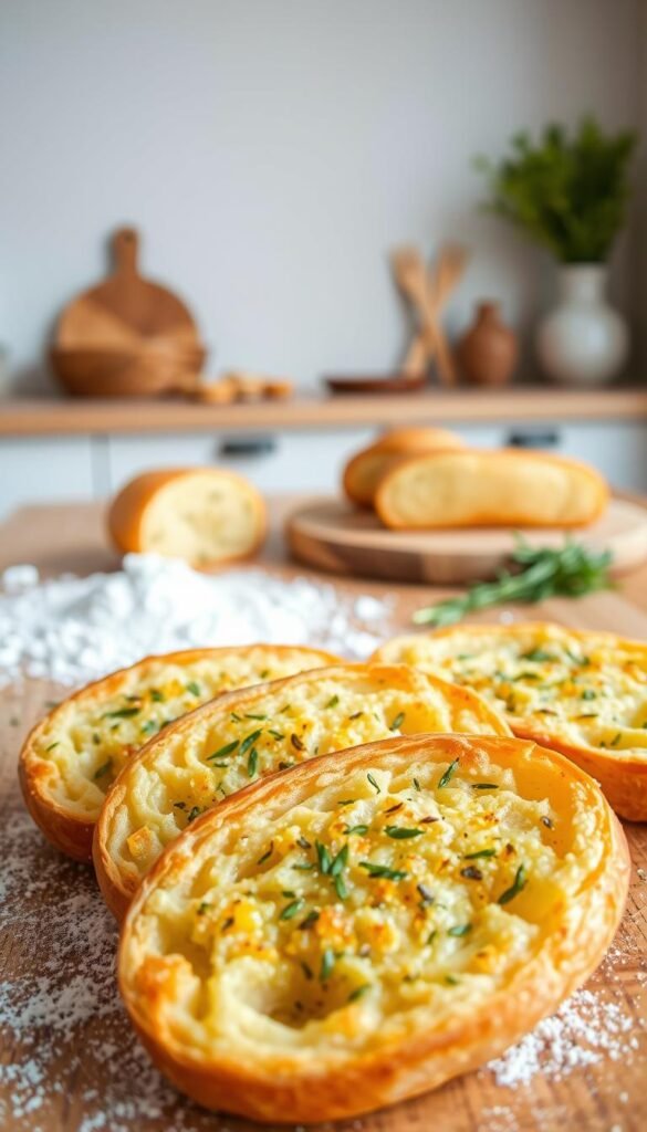 oven-baked garlic bread