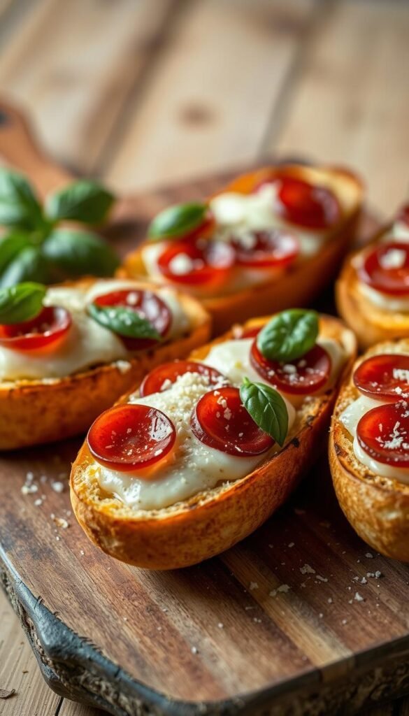 pepperoni pizza boats