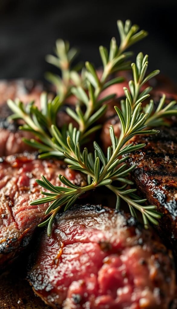 rosemary with meat
