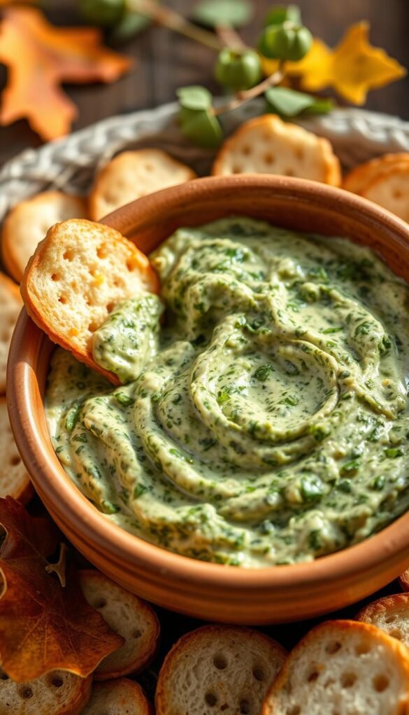 seasonal spinach dip