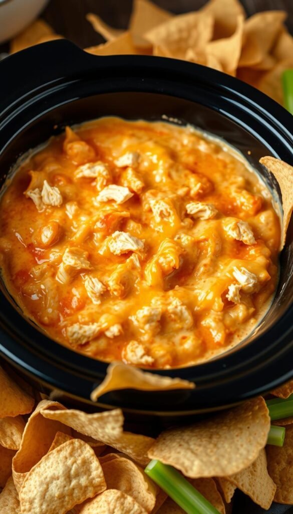 slow cooker buffalo chicken dip