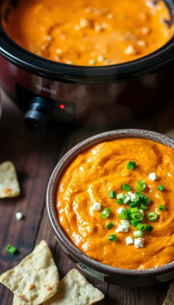 slow cooker buffalo chicken dip