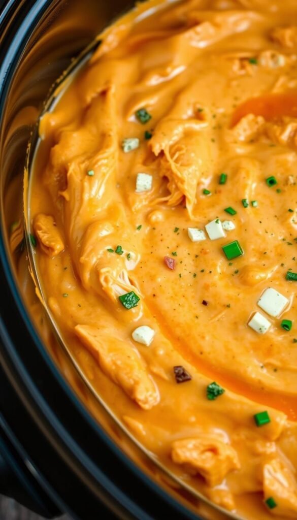 slow cooker buffalo chicken dip