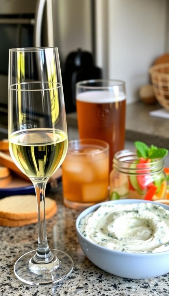 spinach dip drink pairings